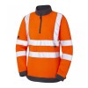 Leo Workwear Elberry Class 2 Hi-Vis Orange Women's 1/4 Zip Sweatshirt Leo Workwear Elberry Class 2 Hi-Vis Orange Women's 1/4 Zip Sweatshirt